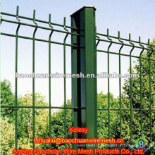 Green welded bending garden fence gate